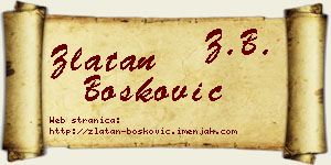 Zlatan Bošković vizit kartica